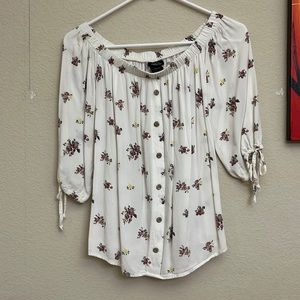 Floral off the shoulder top